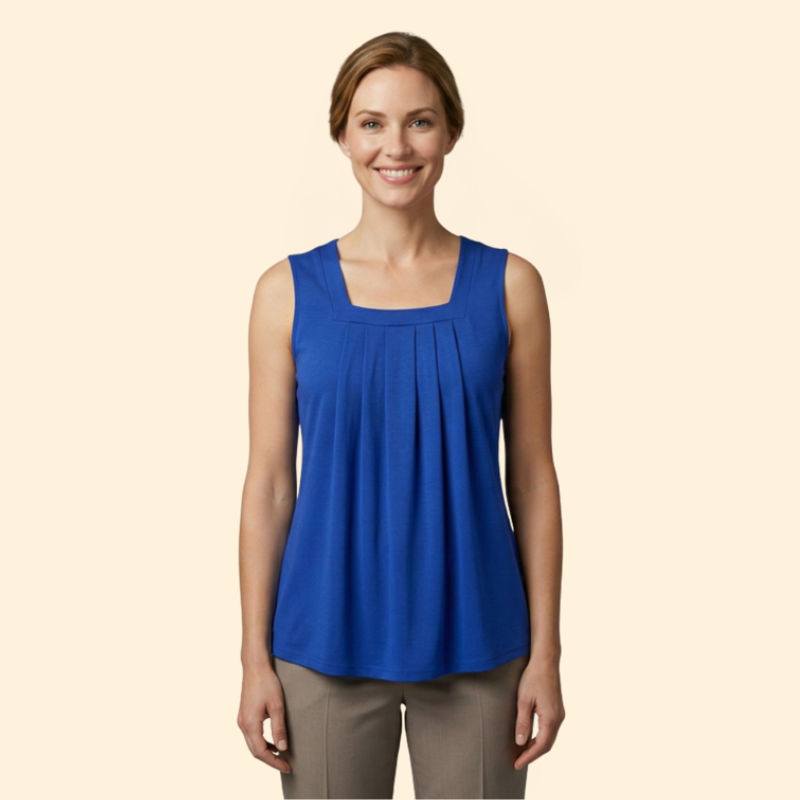 Women’s Sleeveless Top with Square Neckline