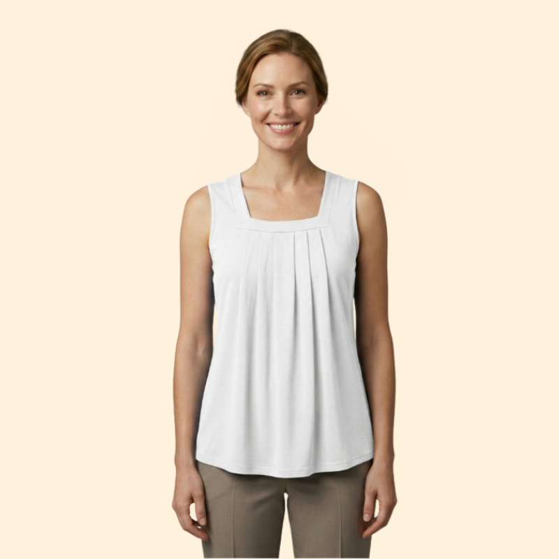 Women’s Sleeveless Top with Square Neckline
