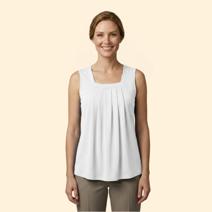 Women’s Sleeveless Top with Square Neckline