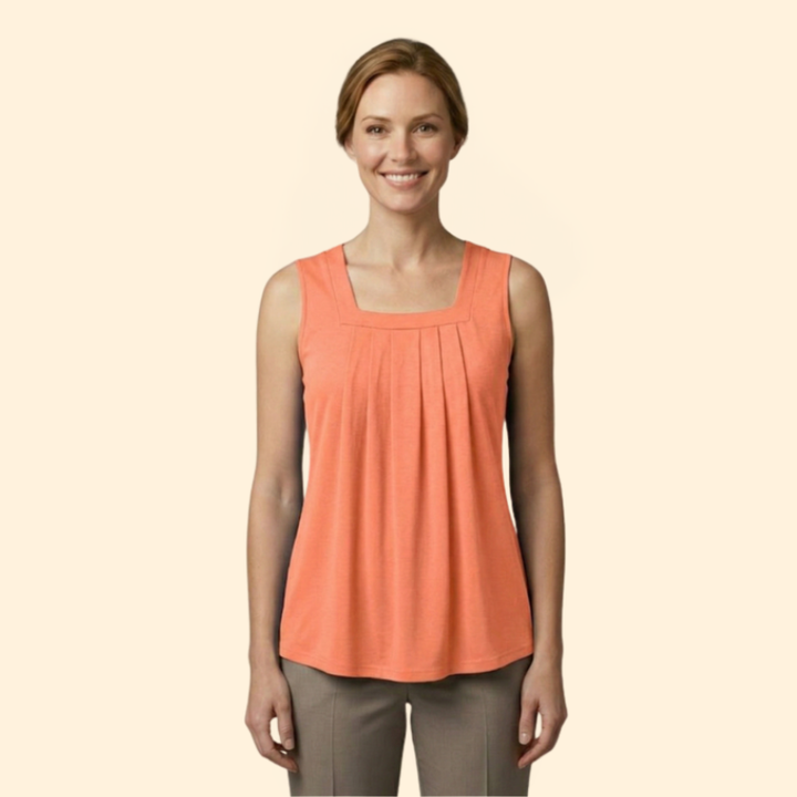 Women’s Sleeveless Top with Square Neckline