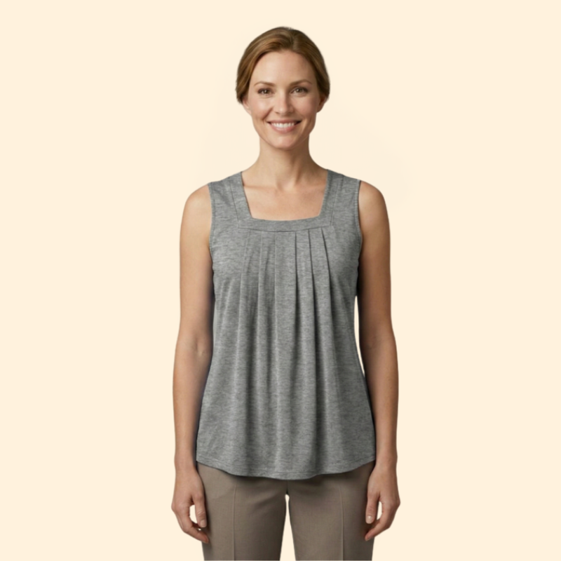 Women’s Sleeveless Top with Square Neckline