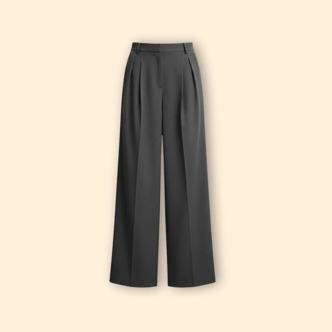 Women’s Pleated Trousers with Straight Leg