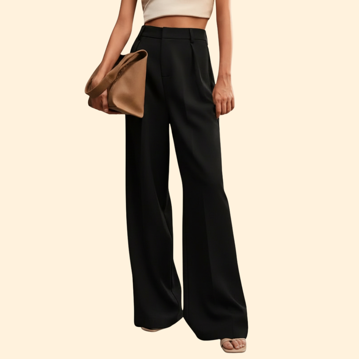 Women’s Pleated Trousers with Straight Leg
