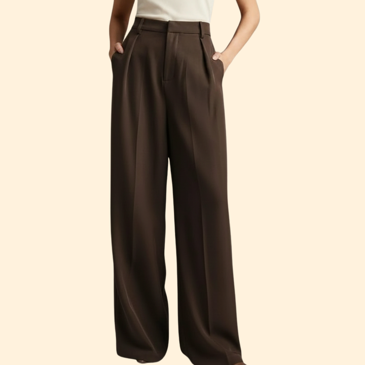 Women’s Pleated Trousers with Straight Leg