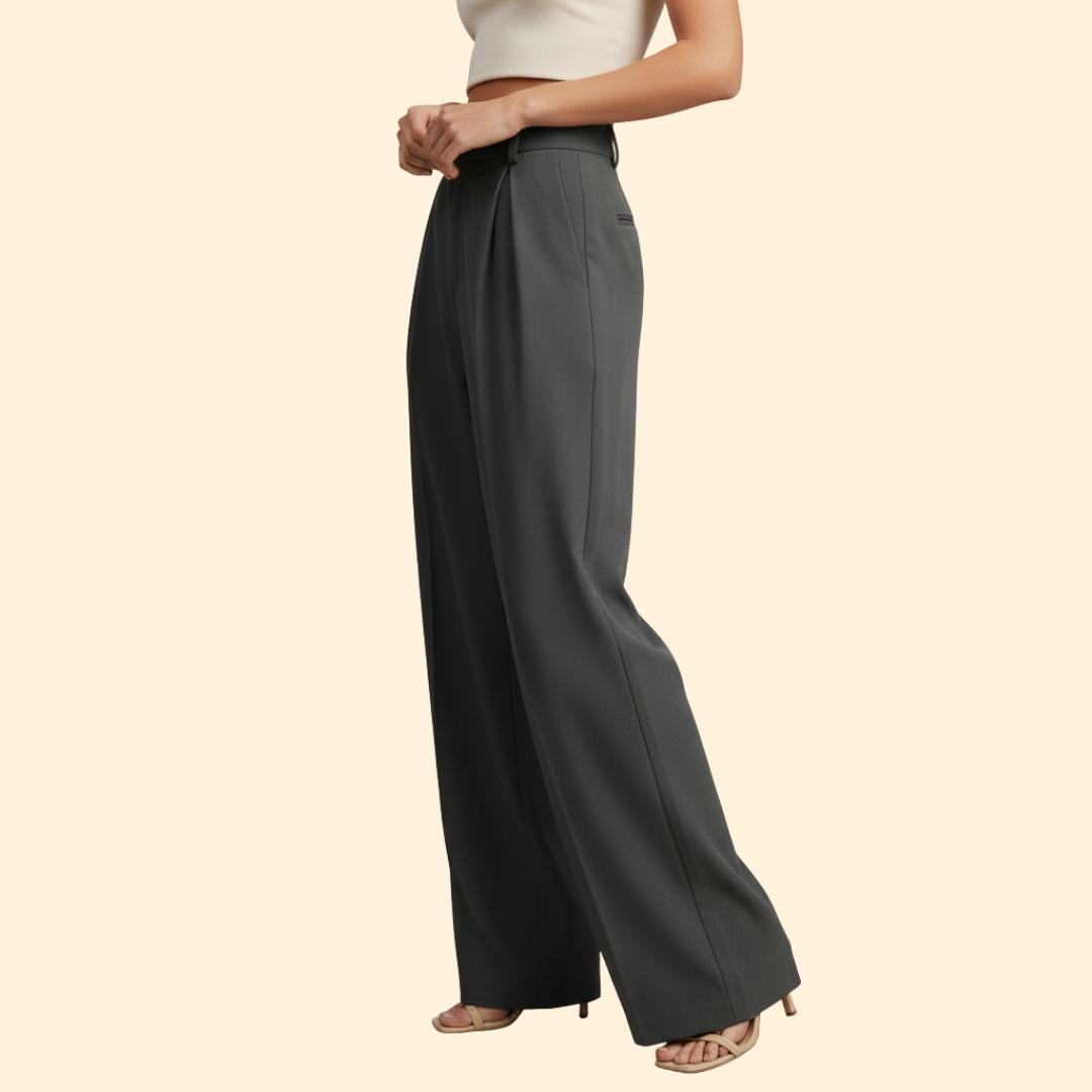 Women’s Pleated Trousers with Straight Leg