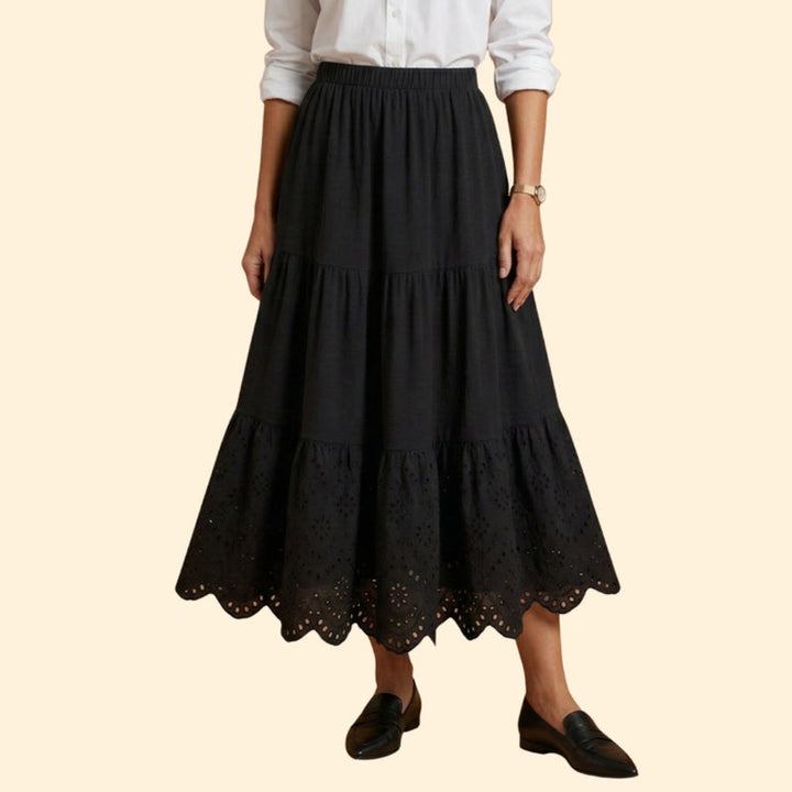 Women’s Plus Size A-Line Skirt with Elastic Waist