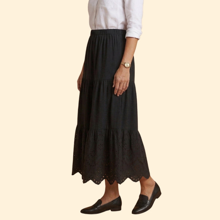Women’s Plus Size A-Line Skirt with Elastic Waist