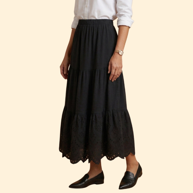 Women’s Plus Size A-Line Skirt with Elastic Waist