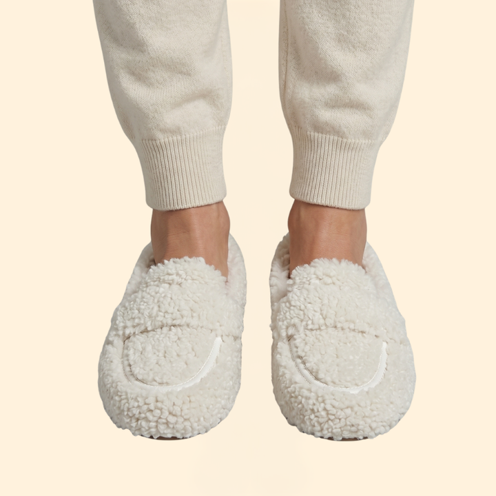 Women's Plush Loafers with Slip-On Design