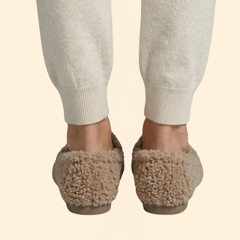 Women's Plush Loafers with Slip-On Design