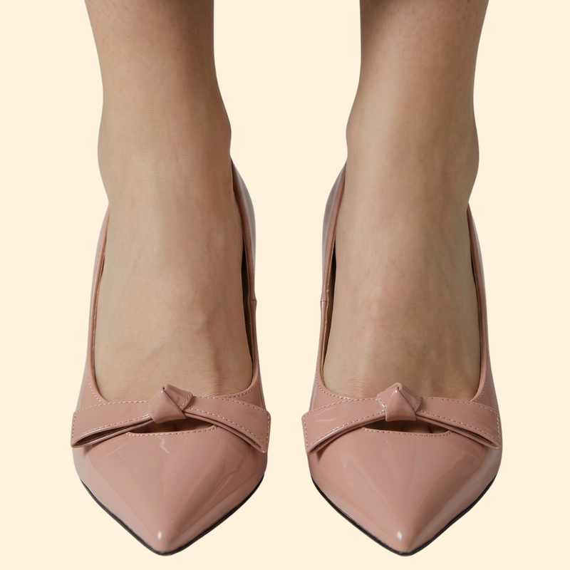 Women’s Pointed Toe Pumps with Bow Detail