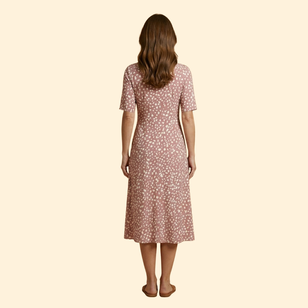 Women's Polka Dot Midi Dress