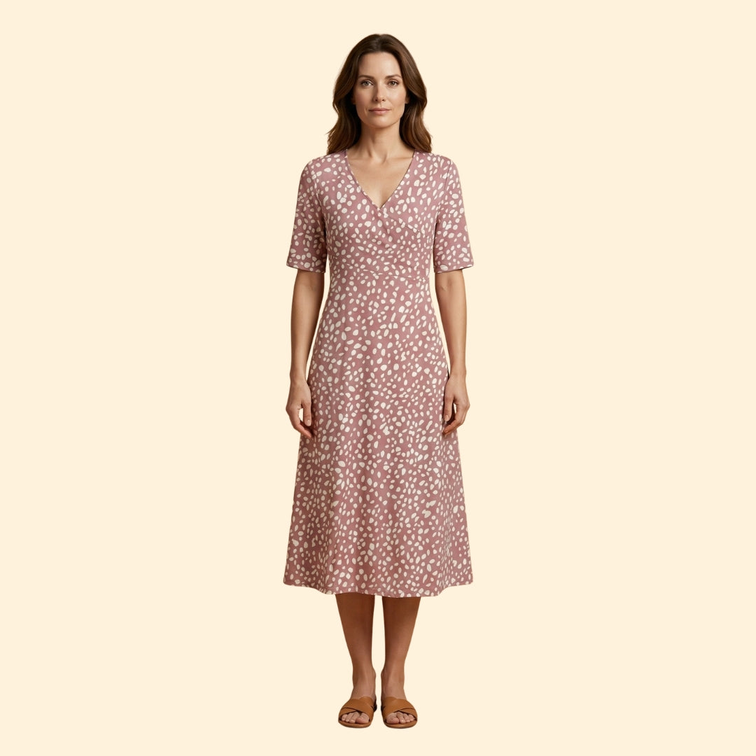 Women's Polka Dot Midi Dress