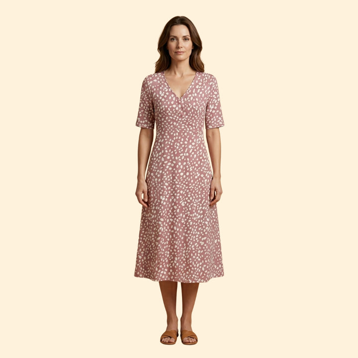 Women's Polka Dot Midi Dress