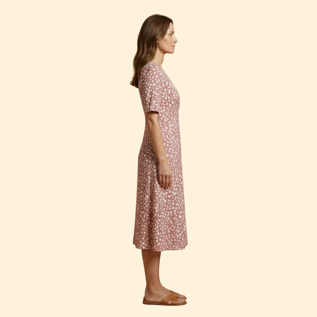 Women's Polka Dot Midi Dress