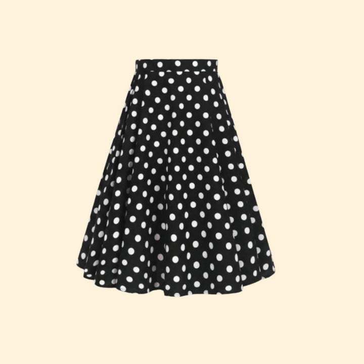 Women’s Polka Dot Skirt with Pleated Design