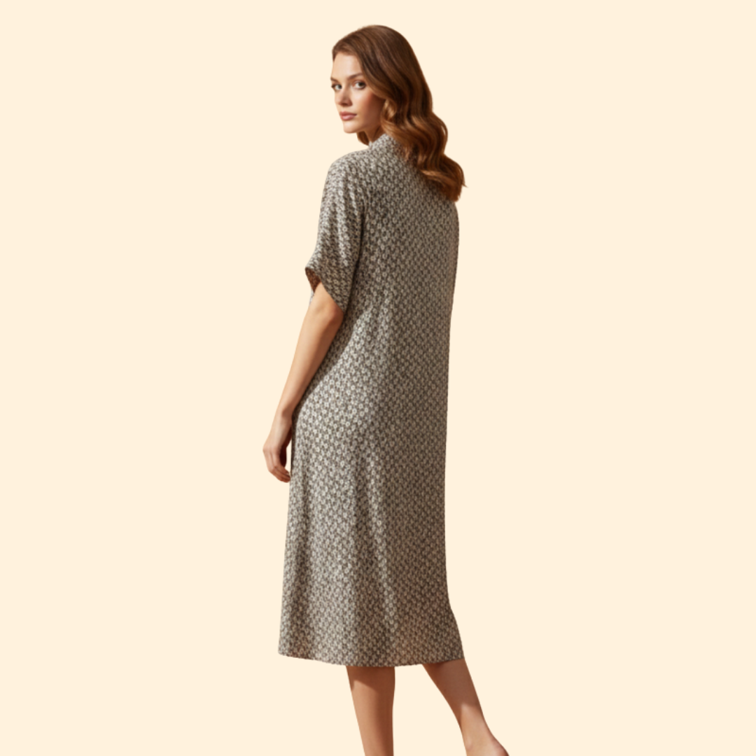 Women's Printed Dress with Side Slit