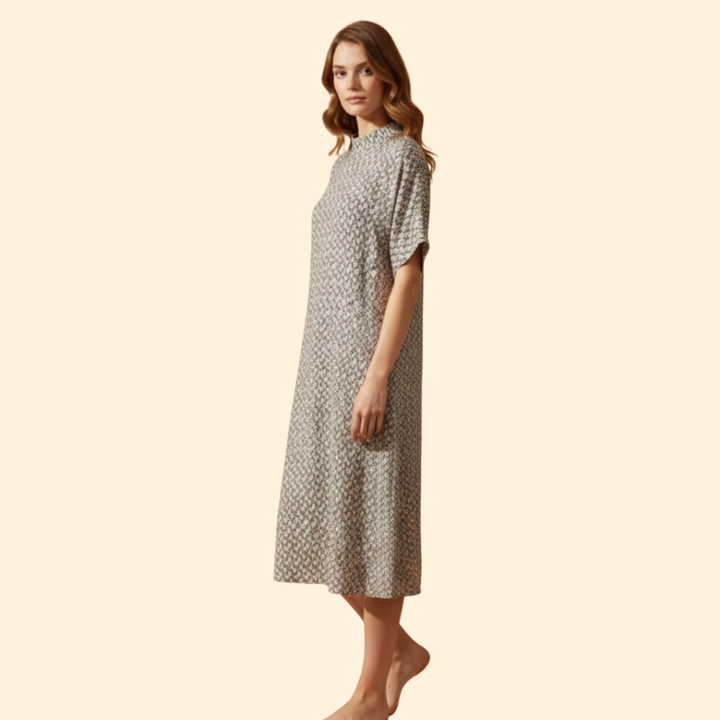 Women's Printed Dress with Side Slit