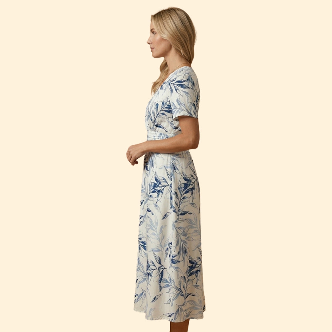 Women's Printed Dress with Wrap