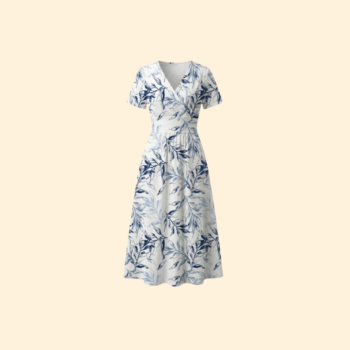 Women's Printed Dress with Wrap