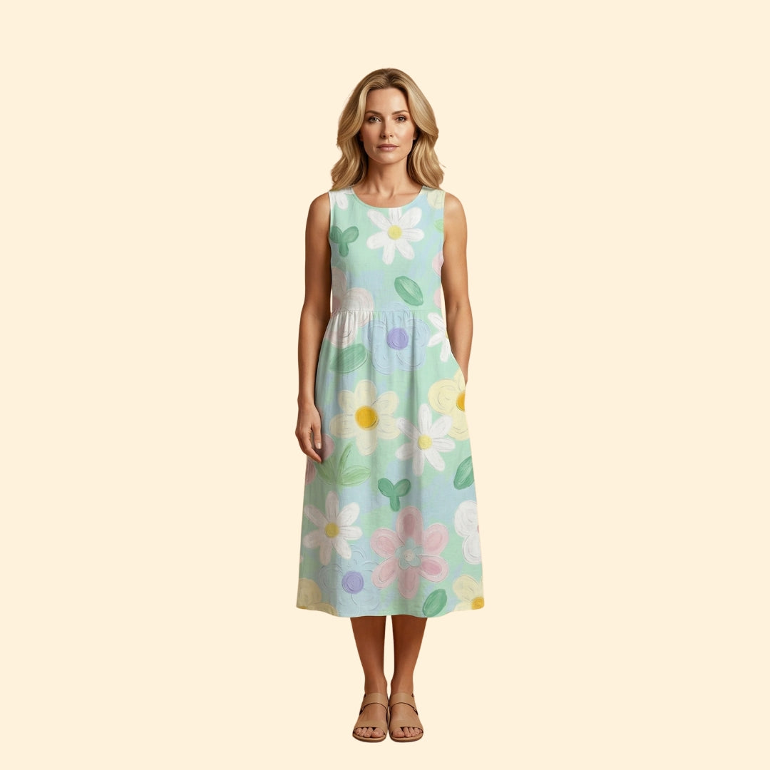 Women's Printed Midi Dress