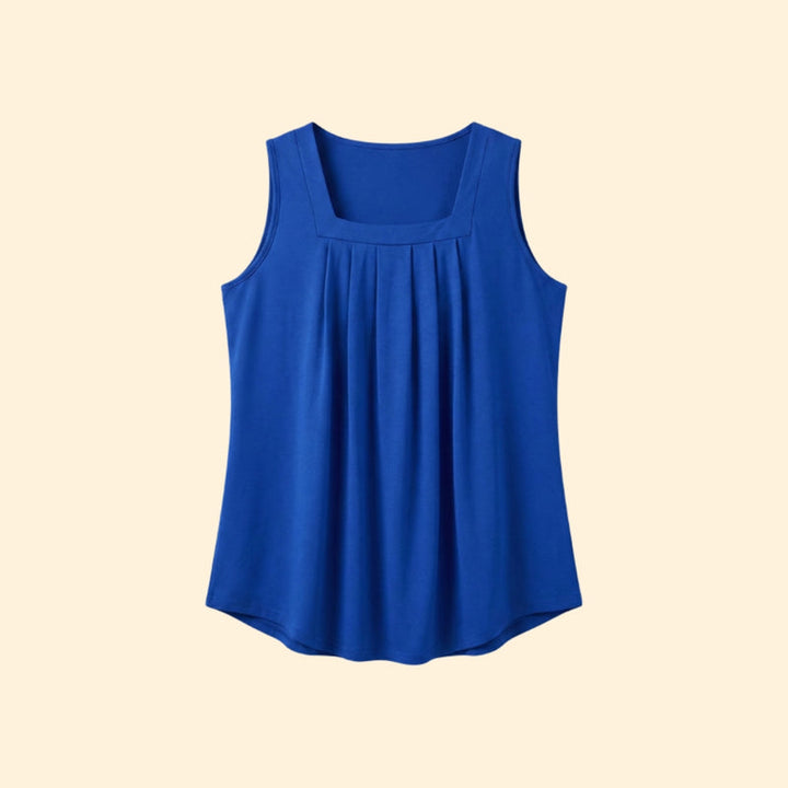 Women's Printed Top with Square Neckline