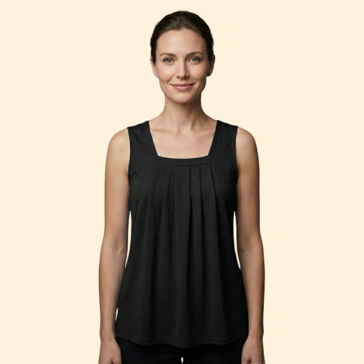 Women's Printed Top with Square Neckline