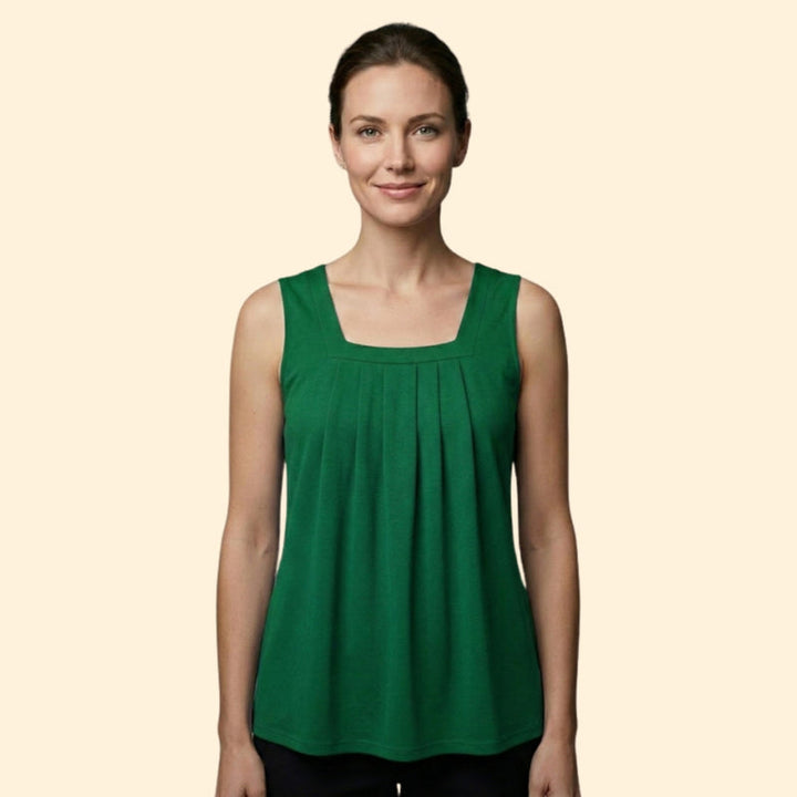 Women's Printed Top with Square Neckline