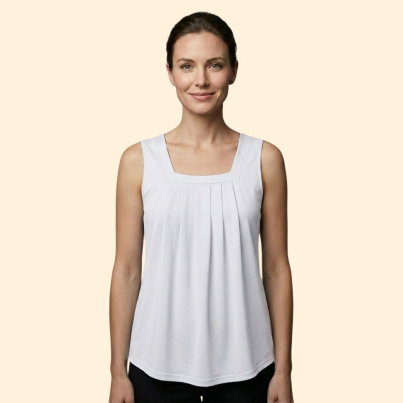 Women's Printed Top with Square Neckline