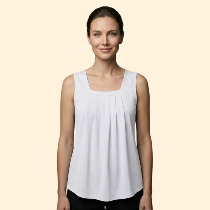 Women's Printed Top with Square Neckline