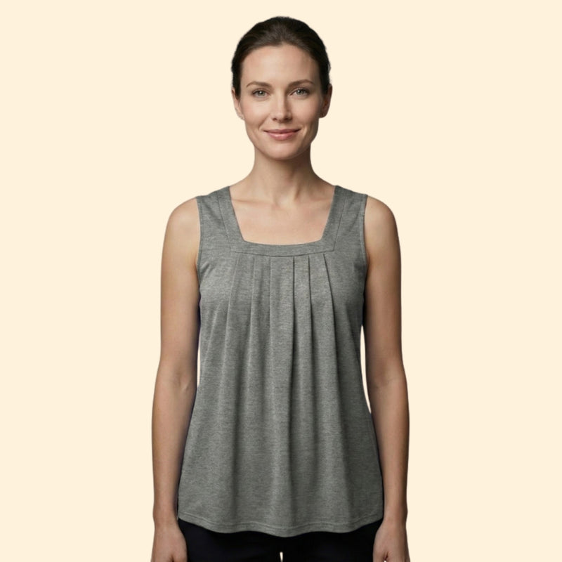 Women's Printed Top with Square Neckline