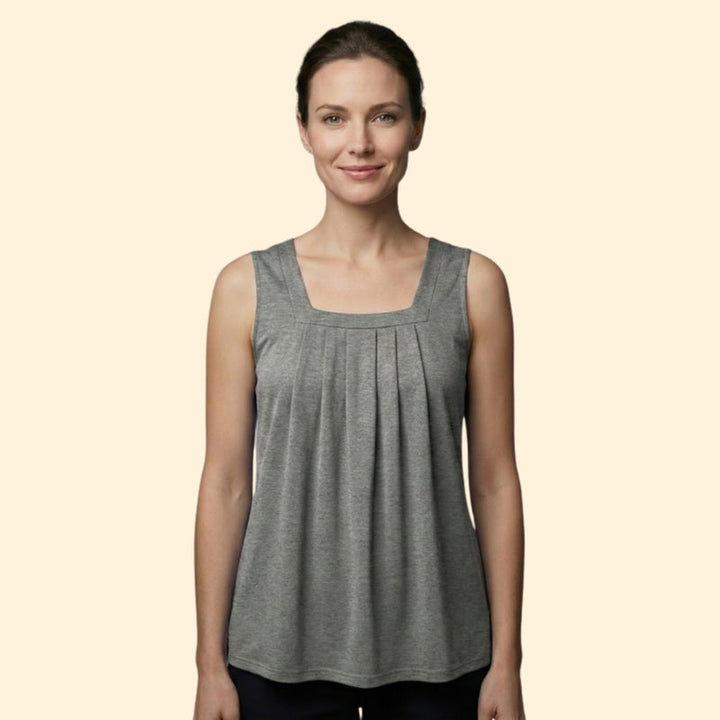 Women's Printed Top with Square Neckline