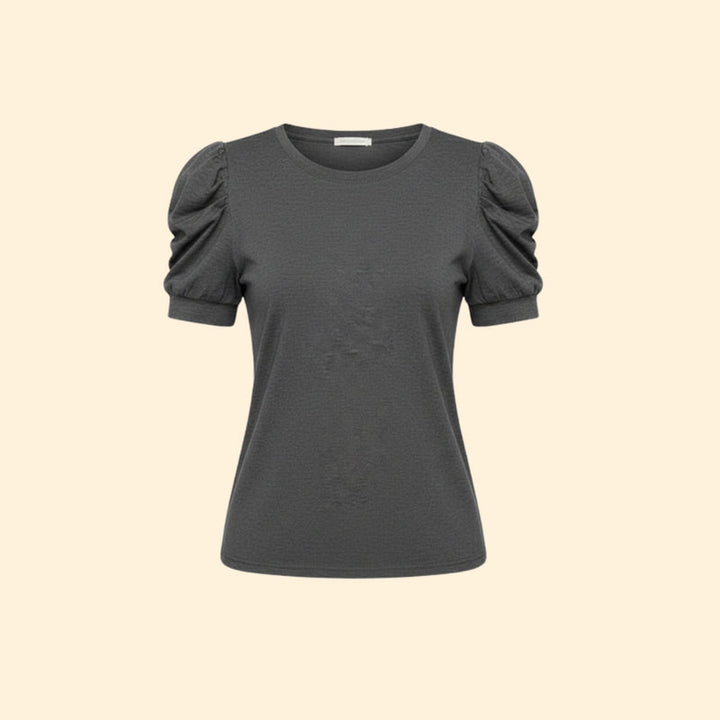 Women’s Puff Sleeve T-Shirt with Round Neck