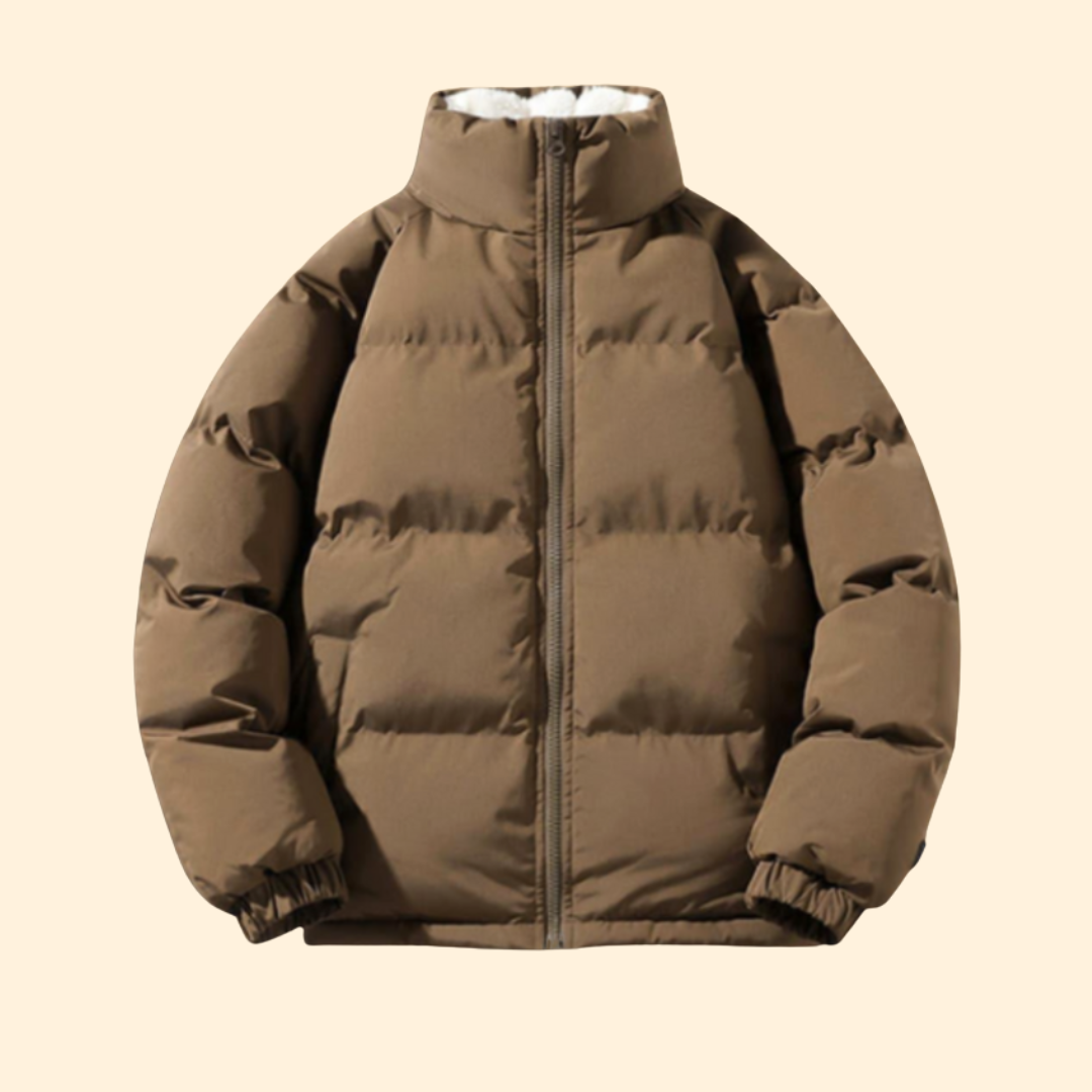 Women’s Puffer Jacket with Front Zipper