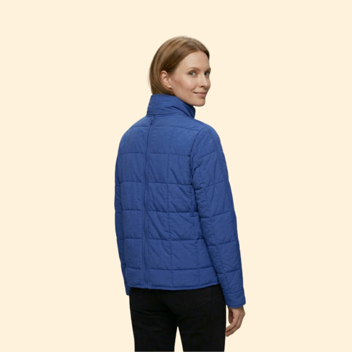 Women’s Puffer Jacket with Horizontal Quilted Panels