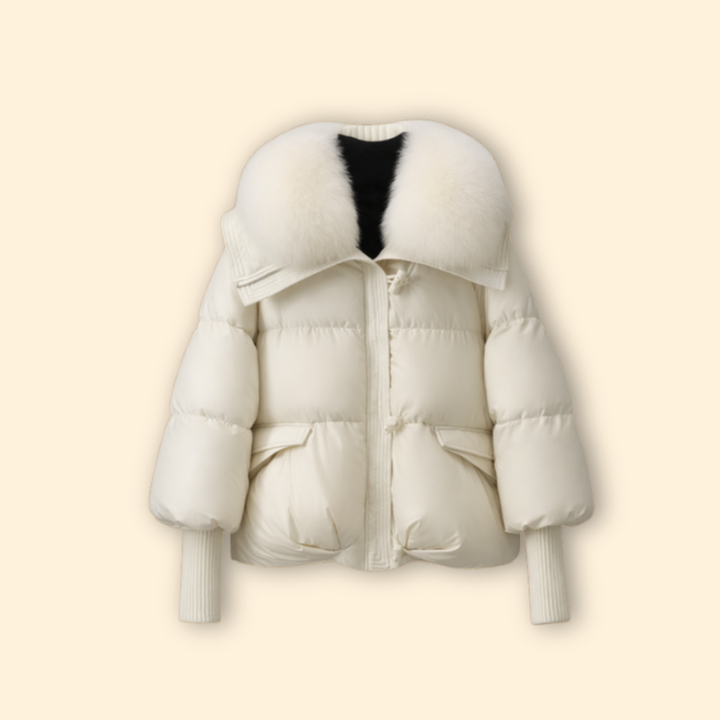 Women’s Puffer Jacket with Oversized Collar