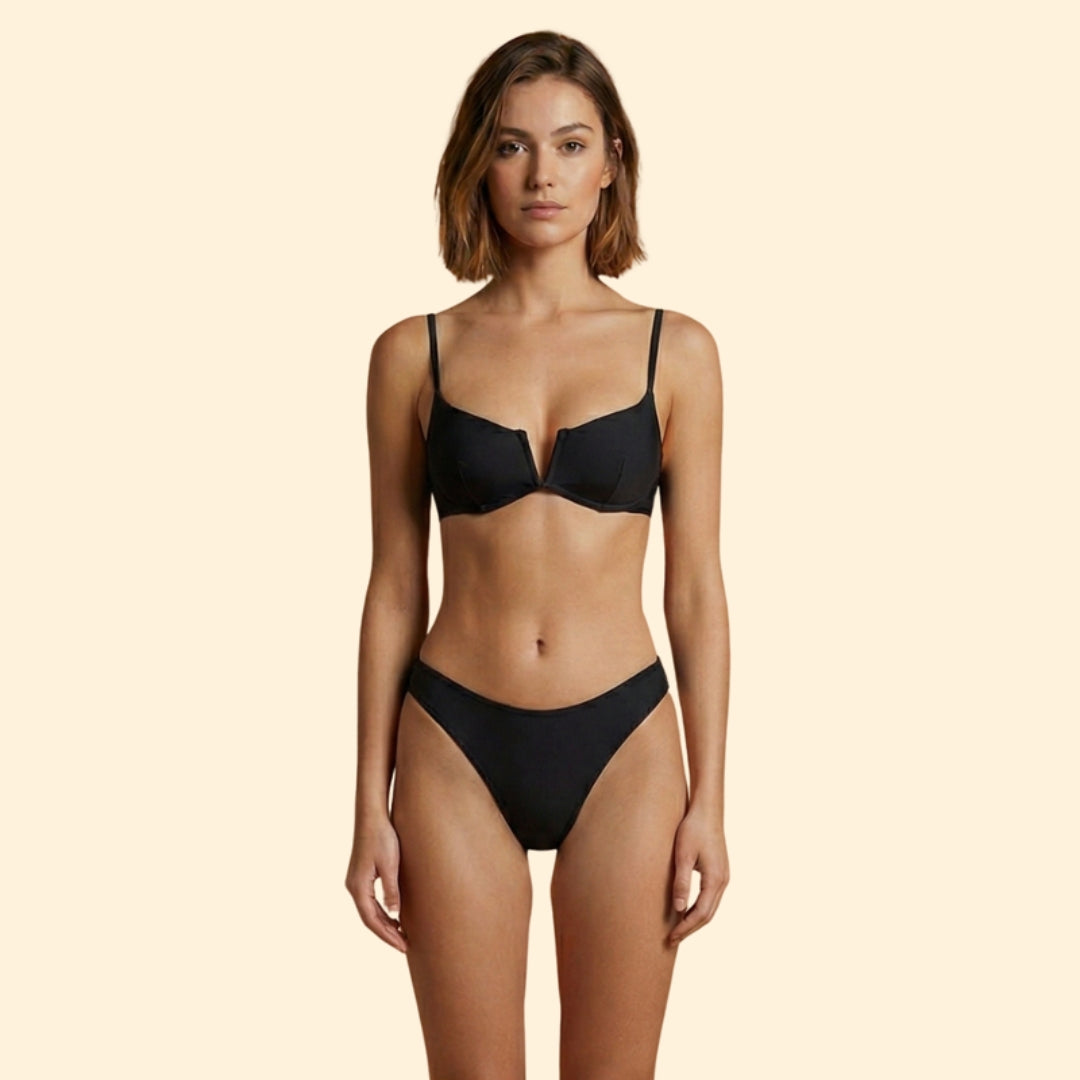 Women’s Push-Up Bikini Set with V-Neckline