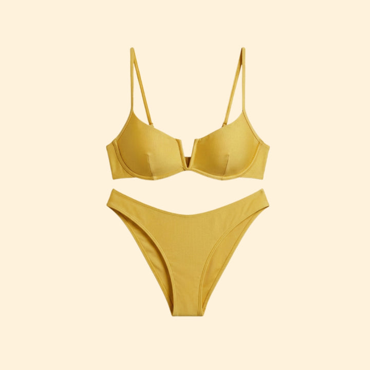Women’s Push-Up Bikini Set with V-Neckline