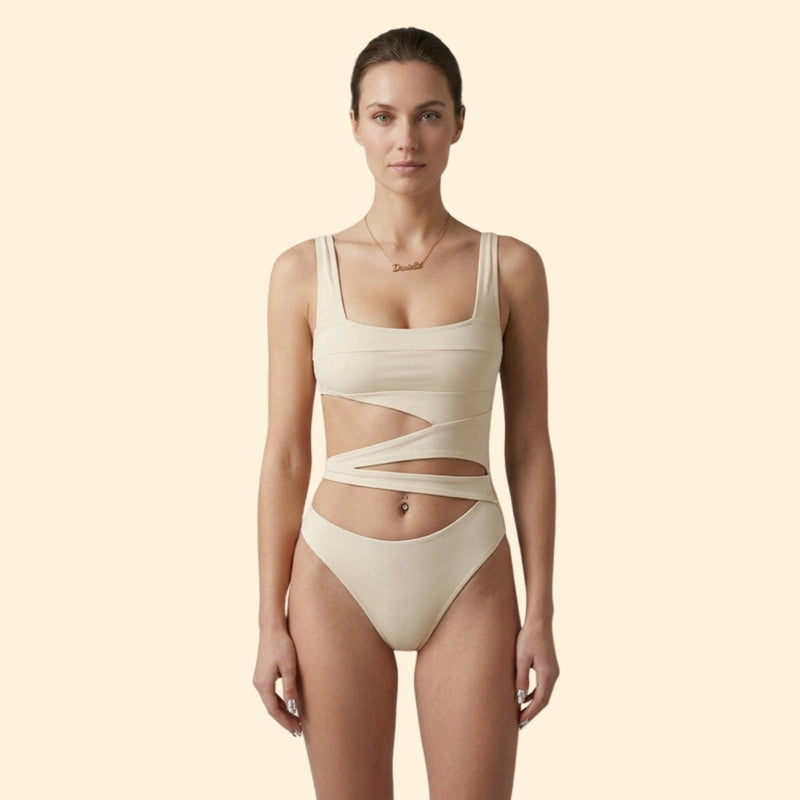 Women’s Push-Up Swimsuit with Side Slits