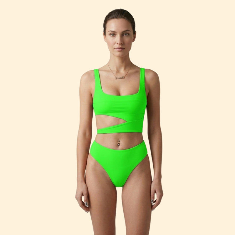 Women’s Push-Up Swimsuit with Side Slits