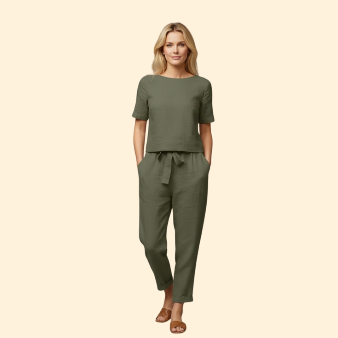 Women’s Relaxed Fit Jumpsuit Short Sleeves
