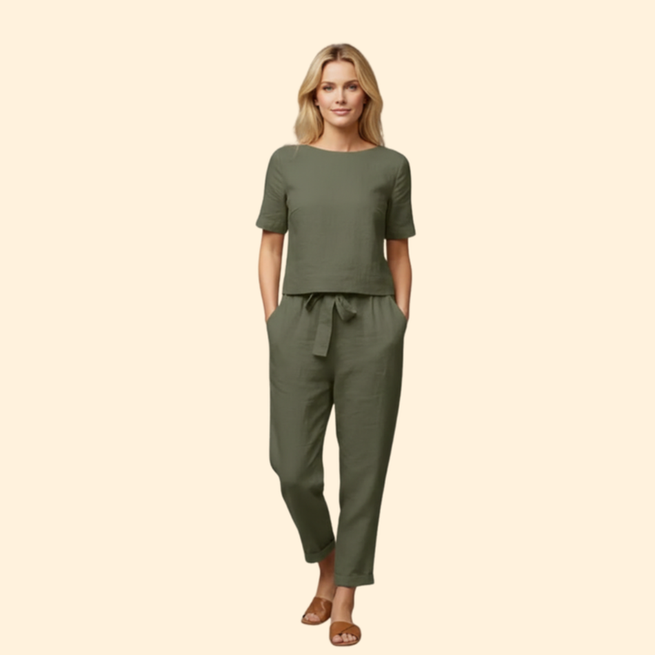 Women’s Relaxed Fit Jumpsuit Short Sleeves