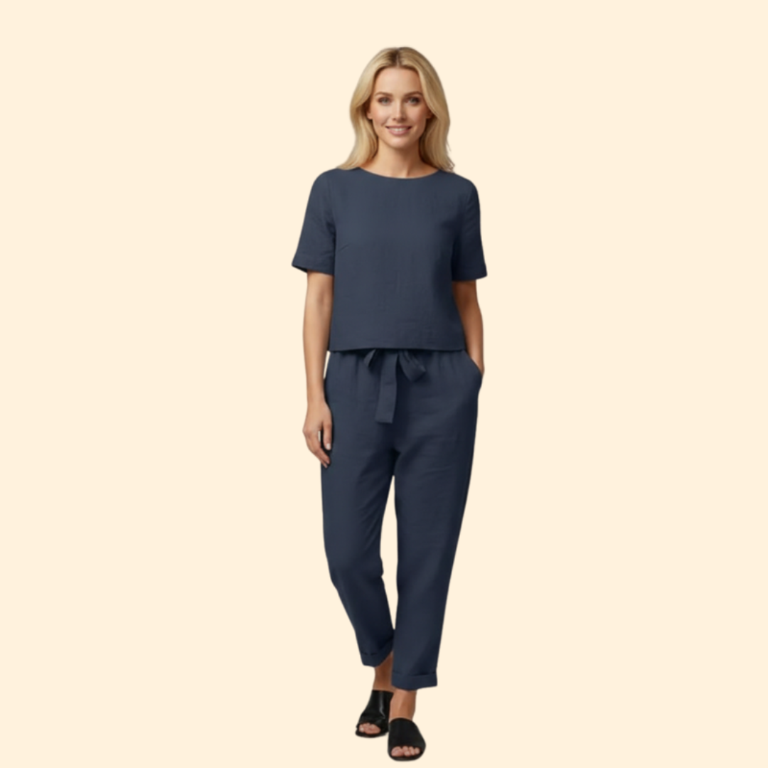 Women’s Relaxed Fit Jumpsuit Short Sleeves