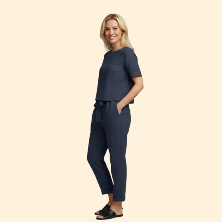 Women’s Relaxed Fit Jumpsuit Short Sleeves