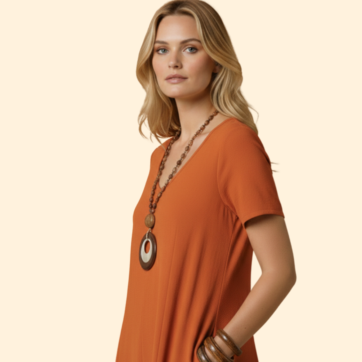 Women's Relaxed Fit Midi Dress