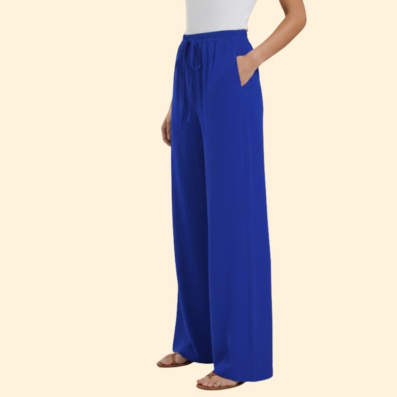 Women’s Straight Leg Pants with Elastic Waistband