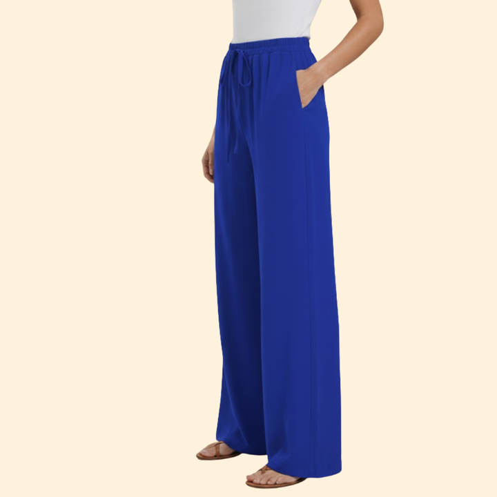 Women’s Straight Leg Pants with Elastic Waistband
