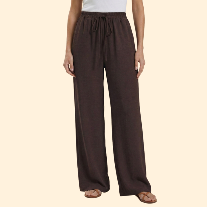 Women’s Straight Leg Pants with Elastic Waistband
