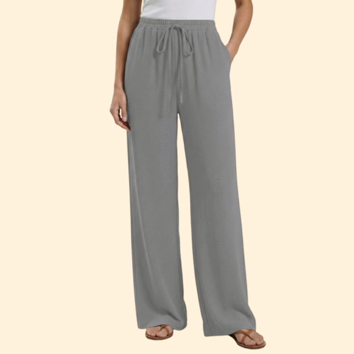 Women’s Straight Leg Pants with Elastic Waistband