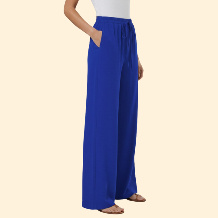 Women’s Straight Leg Pants with Elastic Waistband